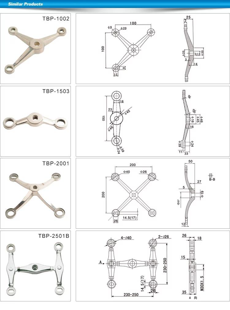 Stainless Steel Casting of Glass Spider Fittings