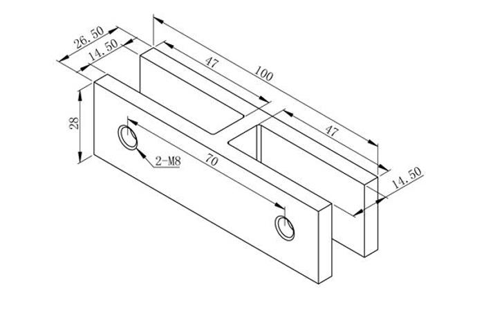 Pool Fence With Glass Clamp Standoff 