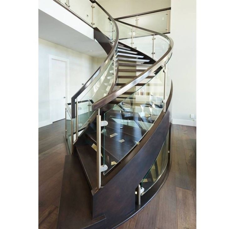 Spiral Staircase With Glass Railing